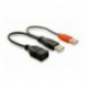 CABLE USB 2.0 + ALIMENTACION 15 CM