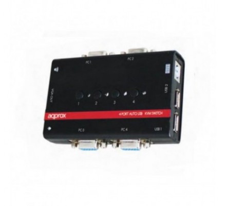 SWITCH KVM 4 PORT USB + CABLES APPROX