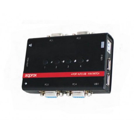 SWITCH KVM 4 PORT USB + CABLES APPROX