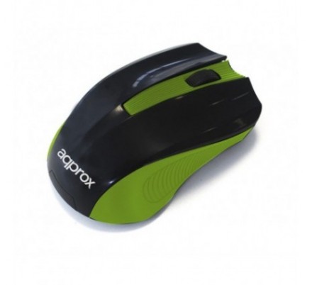MOUSE OPTICO WIRELESS BLACK/GREEN APPROX