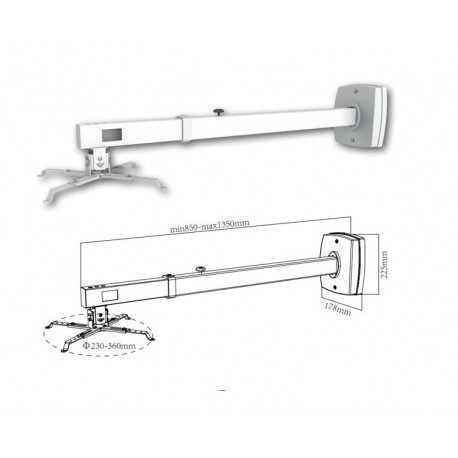 SOPORTE VIDEO-PROYECTOR PARED BLANCO(85-135) SV03P APPROX
