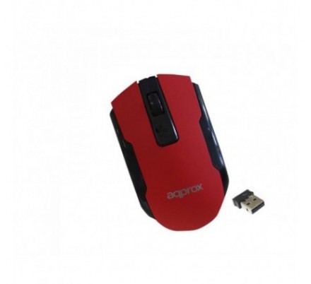 MOUSE OPTICO WIRELESS OFFICE RED APPROX