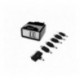 CARGADOR USB DE VIAJE/PARED DUAL+ 6 TIPS BLACK APPROX