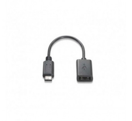CABLE USB 2.0 3A TIPO USB-C/M-A/F 15 CM NEGRO