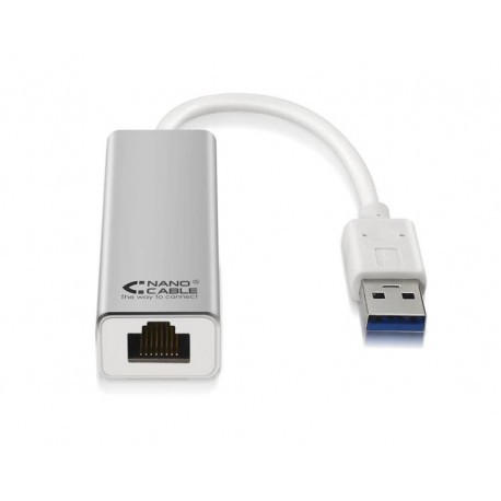 CONVERSOR USB 3.0 A ETHERNET 10/100/1000 Mbps 15cm NANOCABLE